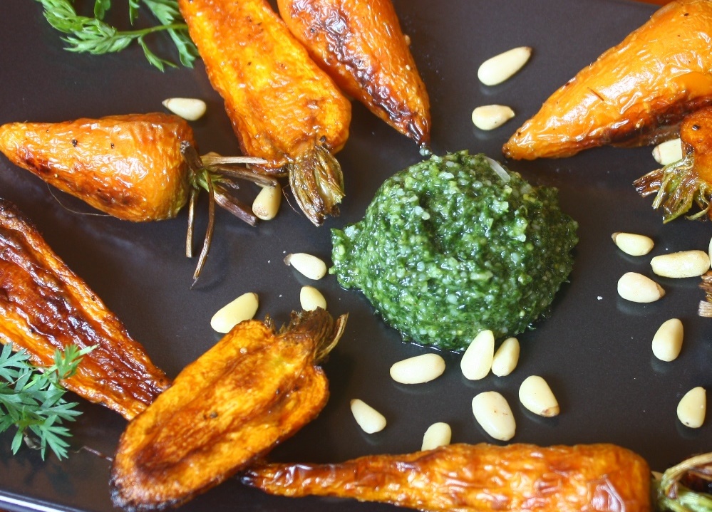 April Bloomfield's carrot top pesto